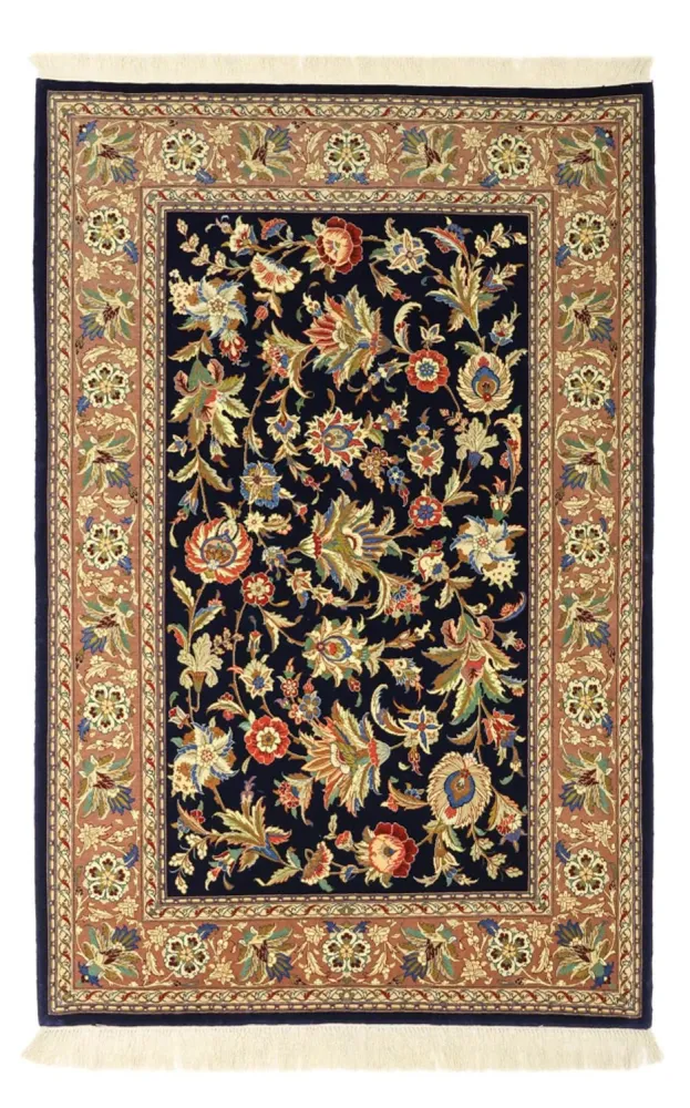 Perserteppich - Isfahan - Premium - 151 x 101 cm - dunkelblau
