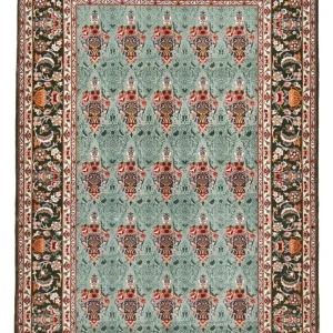 Perserteppich - Isfahan - Premium - 193 x 130 cm - türkis