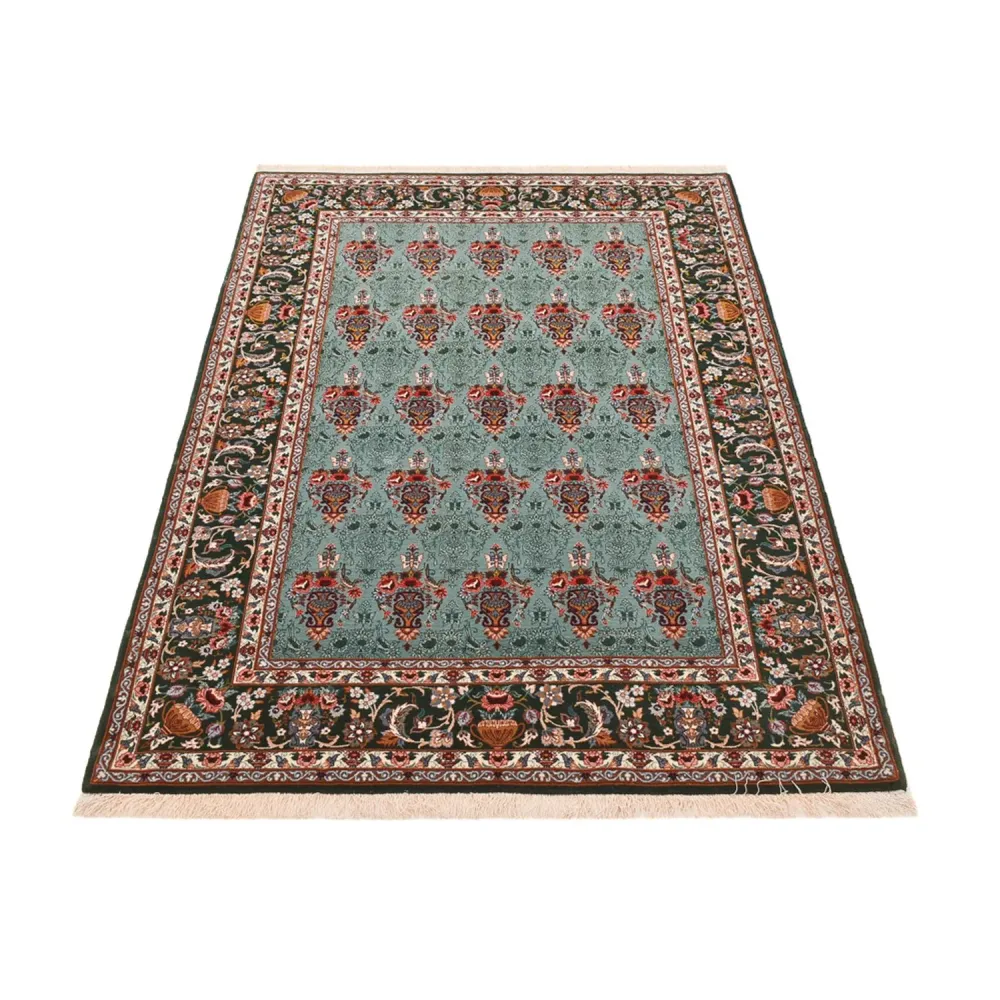 Perserteppich - Isfahan - Premium - 193 x 130 cm - türkis