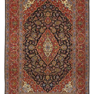 Perserteppich - Keshan - 208 x 139 cm - dunkelrot