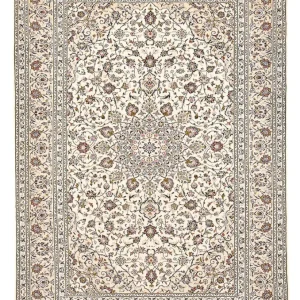 Perserteppich - Keshan - 356 x 242 cm - hellbeige