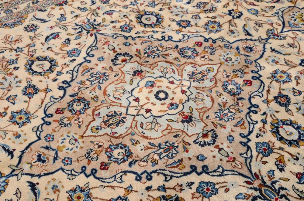 Perserteppich - Keshan 379 x 241 cm - beige