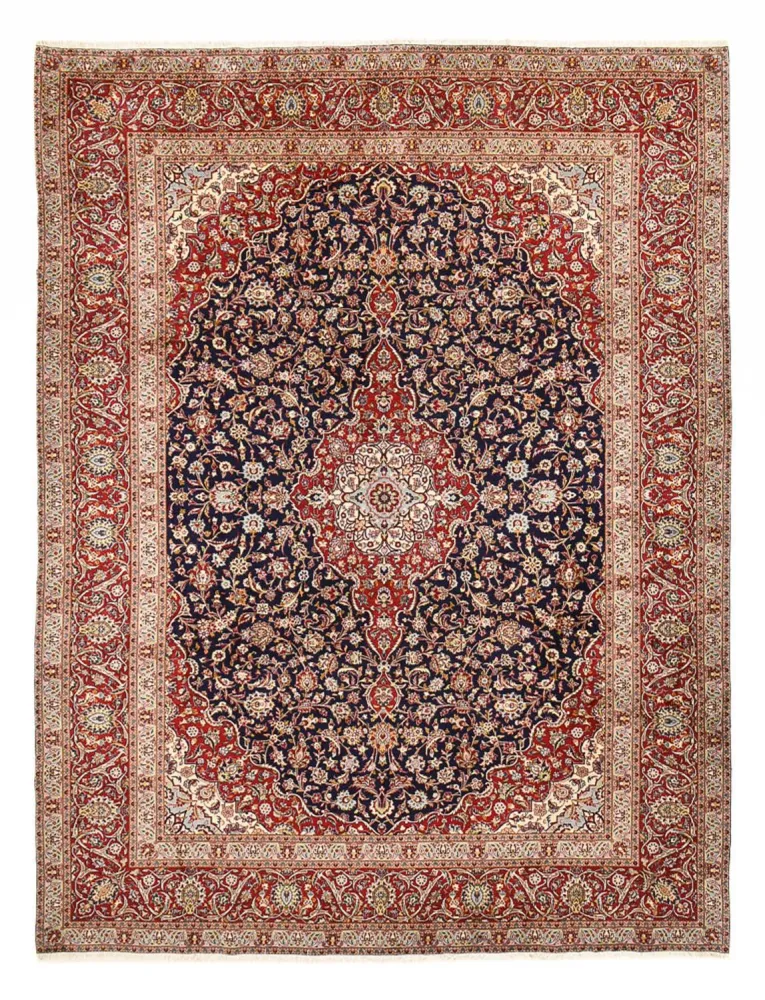 Perserteppich - Keshan - 389 x 302 cm - dunkelblau