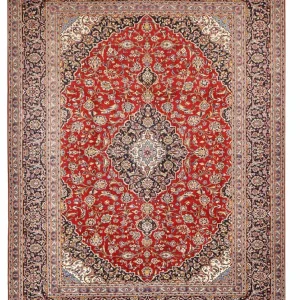 Perserteppich - Keshan - 395 x 296 cm - rot