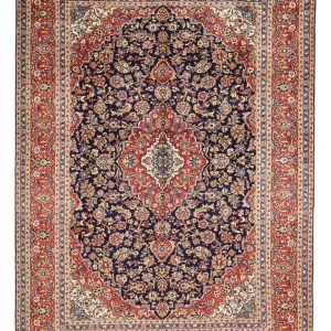 Perserteppich - Keshan - 407 x 296 cm - dunkelblau