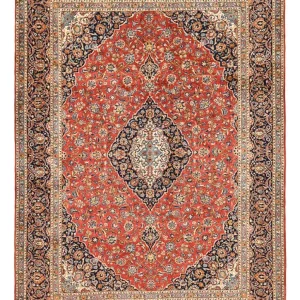 Perserteppich - Keshan - 412 x 300 cm - rot