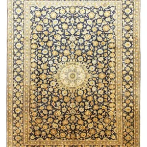 Perserteppich - Keshan 412 x 307 cm - blau