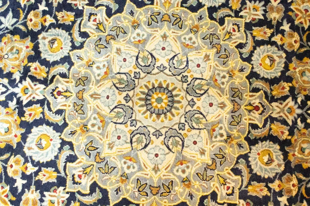 Perserteppich - Keshan 412 x 307 cm - blau