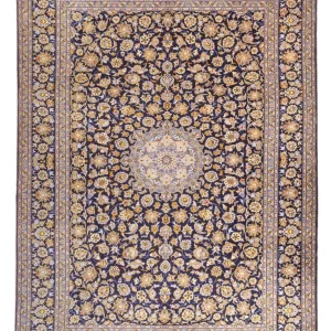 Perserteppich - Keshan - 420 x 318 cm - dunkelblau