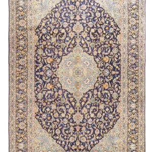 Perserteppich - Keshan quadratisch - 410 x 395 cm - dunkelblau