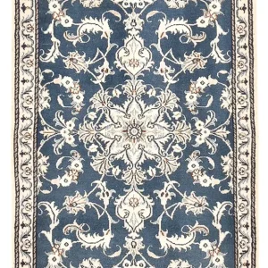 Perserteppich - Nain - 138 x 89 cm - blau