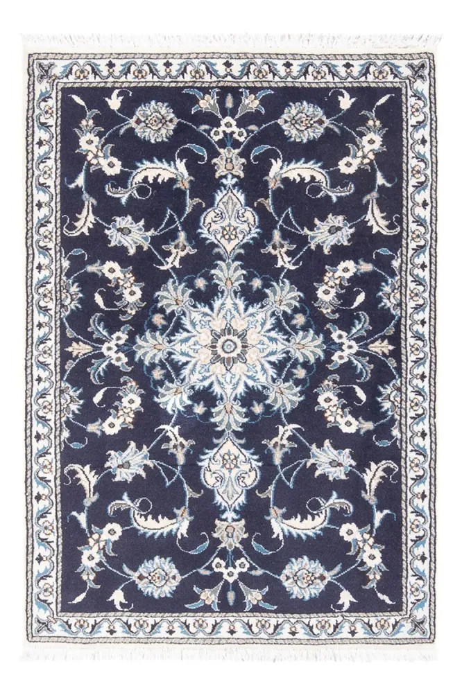 Perserteppich - Nain - 140 x 90 cm - dunkelblau