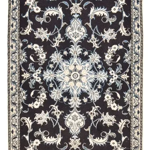 Perserteppich - Nain - 141 x 90 cm - dunkelblau