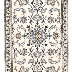 Perserteppich - Nain - 141 x 69 cm - hellgrau