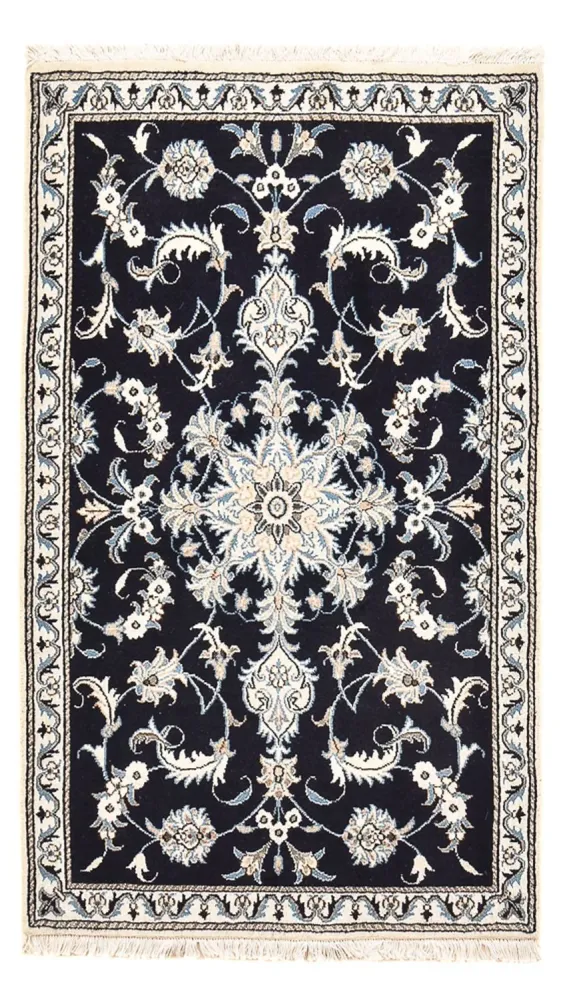 Perserteppich - Nain - 143 x 90 cm - dunkelblau