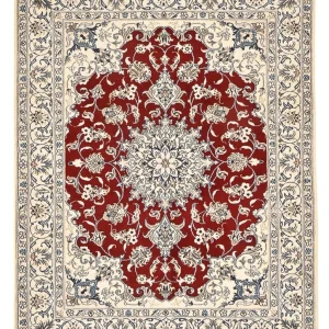Perserteppich - Nain - 195 x 148 cm - rot
