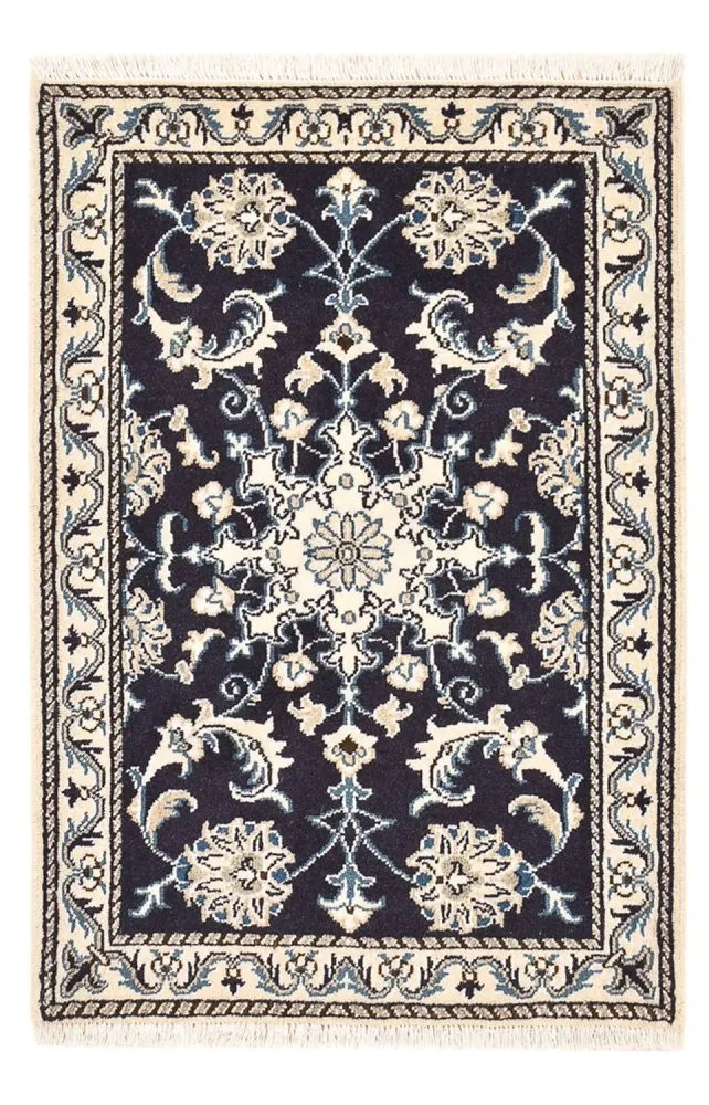 Perserteppich - Nain - 90 x 60 cm - dunkelblau