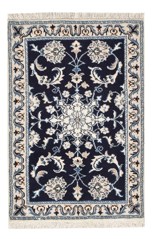 Perserteppich - Nain - 89 x 57 cm - dunkelblau