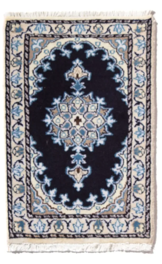 Perserteppich - Nain - 60 x 40 cm - dunkelblau