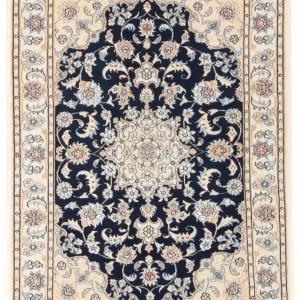 Perserteppich - Nain - Premium - 120 x 80 cm - dunkelblau