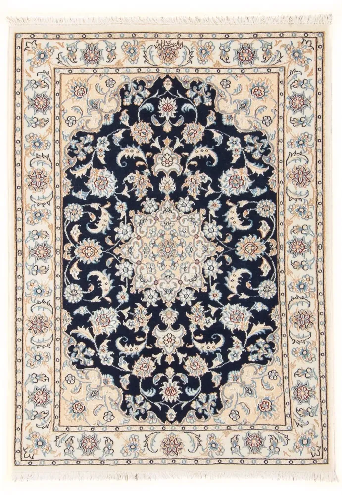 Perserteppich - Nain - Premium - 120 x 80 cm - dunkelblau