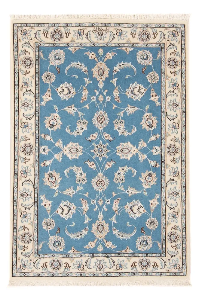 Perserteppich - Nain - Premium - 120 x 80 cm - hellblau