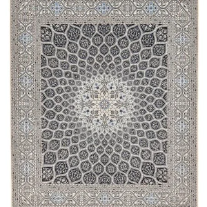 Perserteppich - Nain - Premium - 307 x 262 cm - dunkelgrau