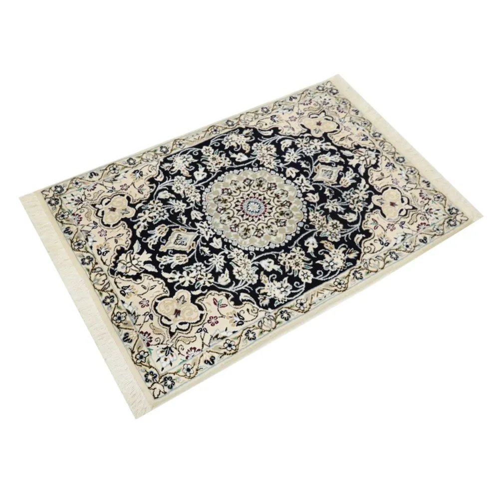 Perserteppich - Nain - Royal - 90 x 60 cm - dunkelblau