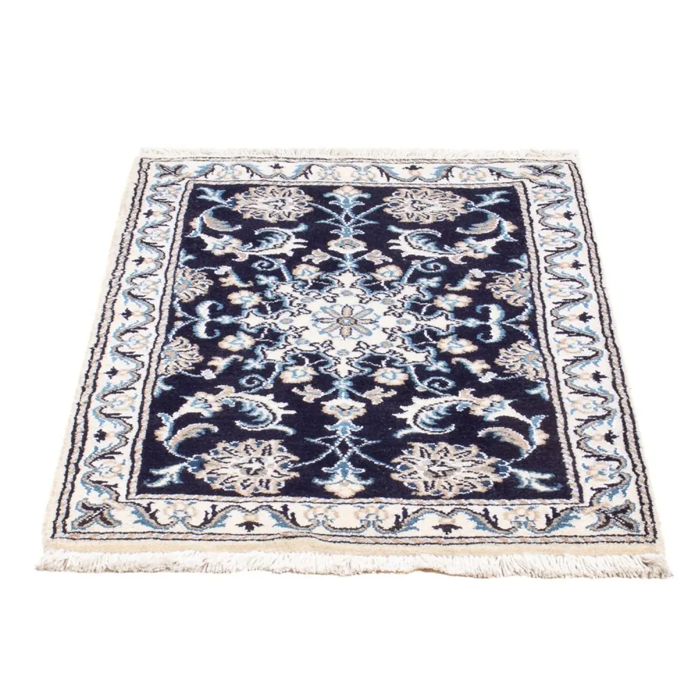 Perserteppich - Nain - Royal - 90 x 60 cm - dunkelblau