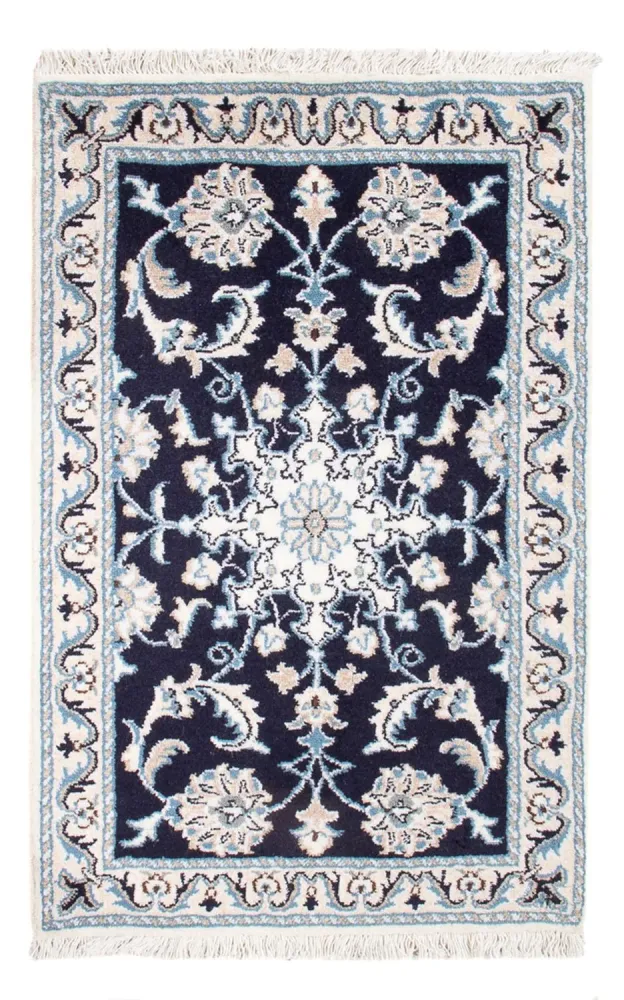 Perserteppich - Nain - Royal - 90 x 60 cm - dunkelblau