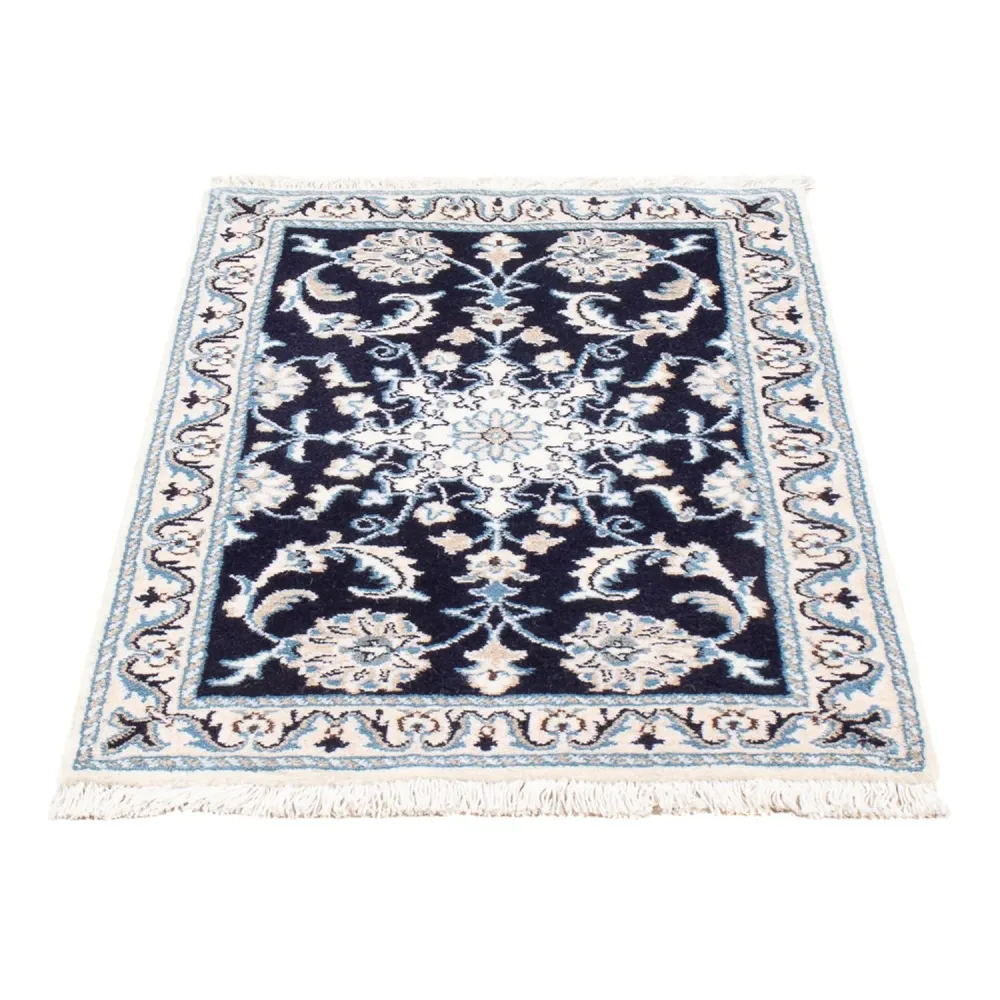 Perserteppich - Nain - Royal - 90 x 60 cm - dunkelblau