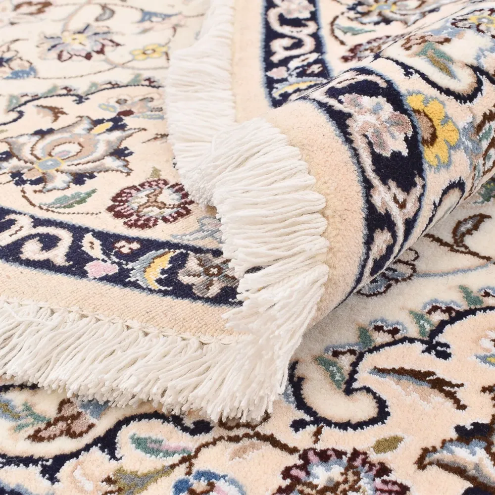Perserteppich - Nain - Royal rund - 152 x 152 cm - creme