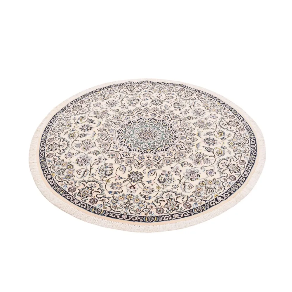 Perserteppich - Nain - Royal rund - 152 x 152 cm - creme