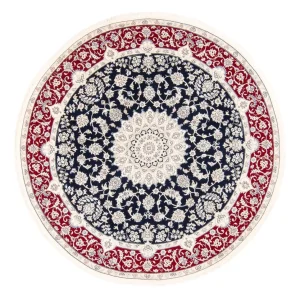 Perserteppich - Nain rund - 200 x 200 cm - dunkelblau