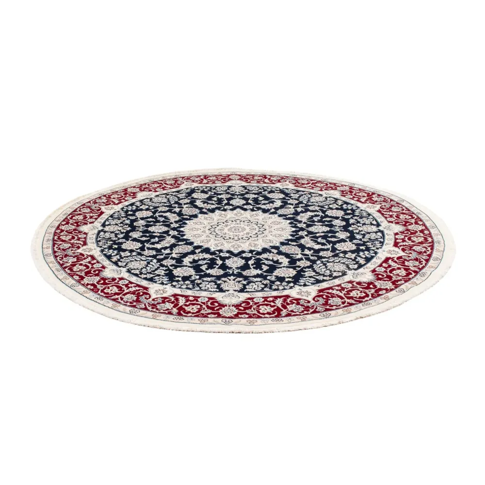 Perserteppich - Nain rund - 200 x 200 cm - dunkelblau