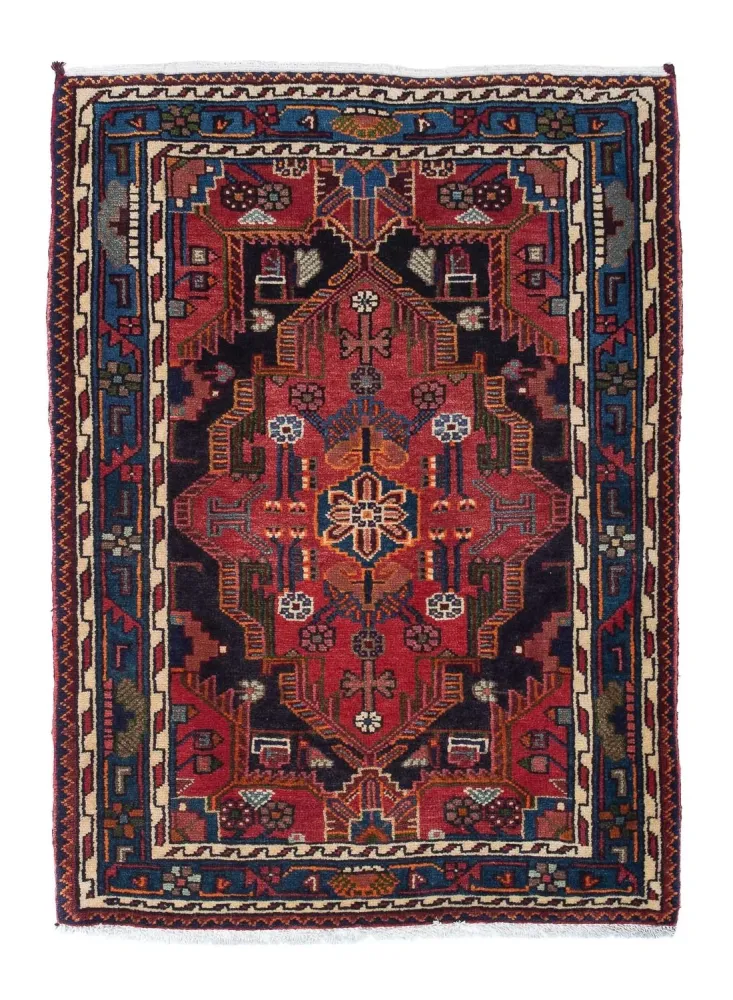 Perserteppich - Nomadic 125 x 90 cm - dunkelrot