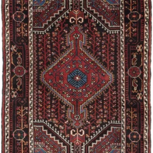 Perserteppich - Nomadic - 130 x 87 cm - dunkelrot