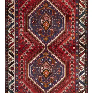 Perserteppich - Nomadic - 137 x 85 cm - dunkelrot