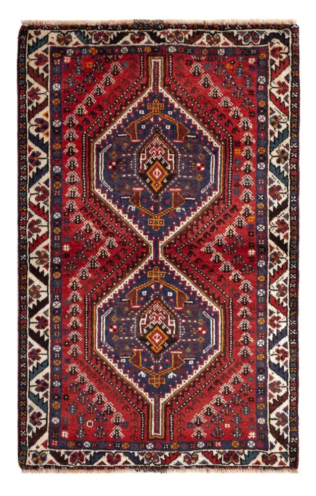 Perserteppich - Nomadic - 137 x 85 cm - dunkelrot