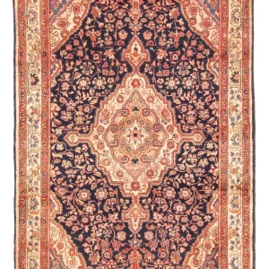 Perserteppich - Nomadic - 146 x 103 cm - dunkelblau