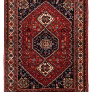 Perserteppich - Nomadic 147 x 100 cm - dunkelrot