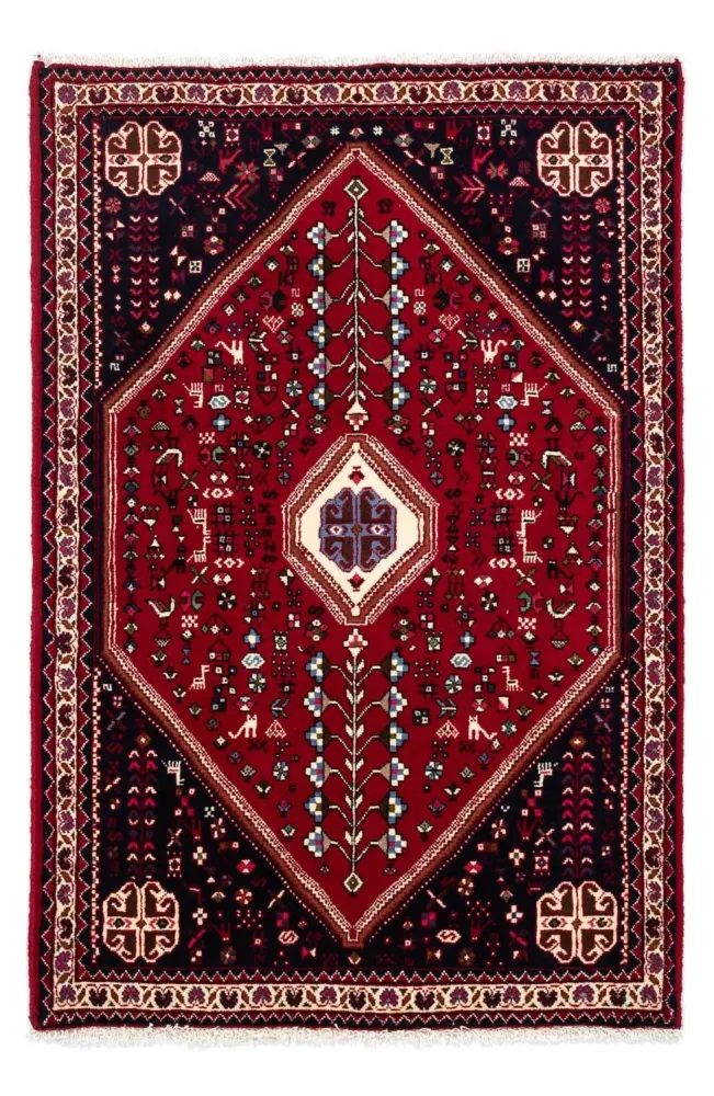 Perserteppich - Nomadic 150 x 98 cm - dunkelrot