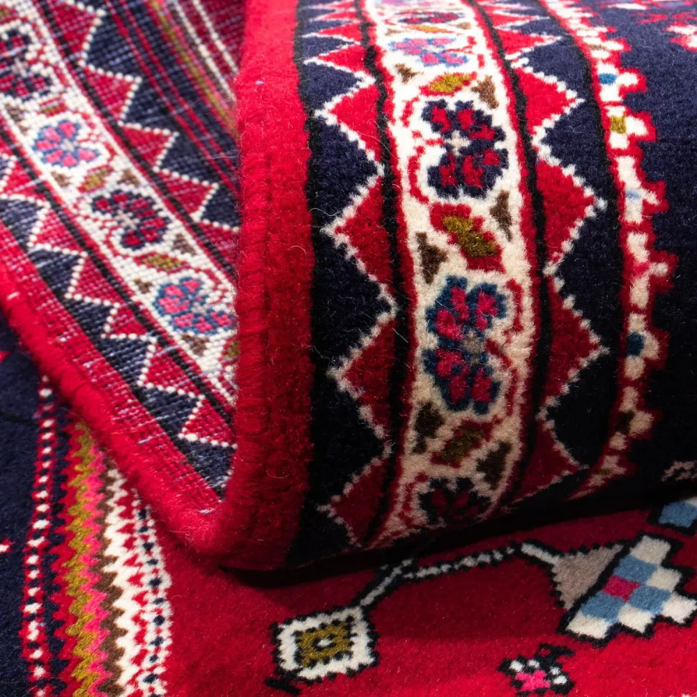 Perserteppich - Nomadic 150 x 98 cm - dunkelrot