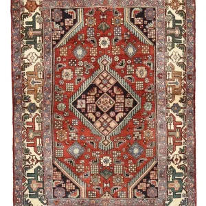 Perserteppich - Nomadic - 151 x 105 cm - rot