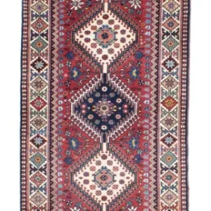 Perserteppich - Nomadic 280 x 80 cm - dunkelrot
