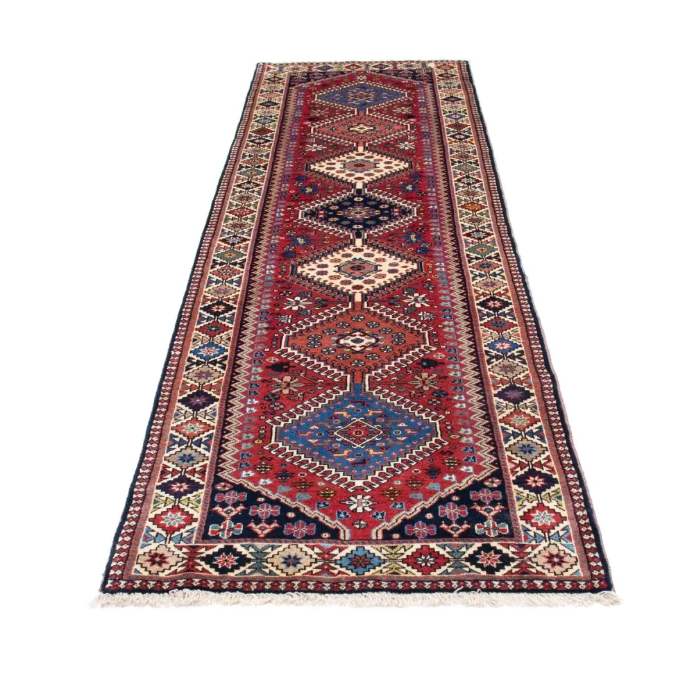 Perserteppich - Nomadic 280 x 80 cm - dunkelrot