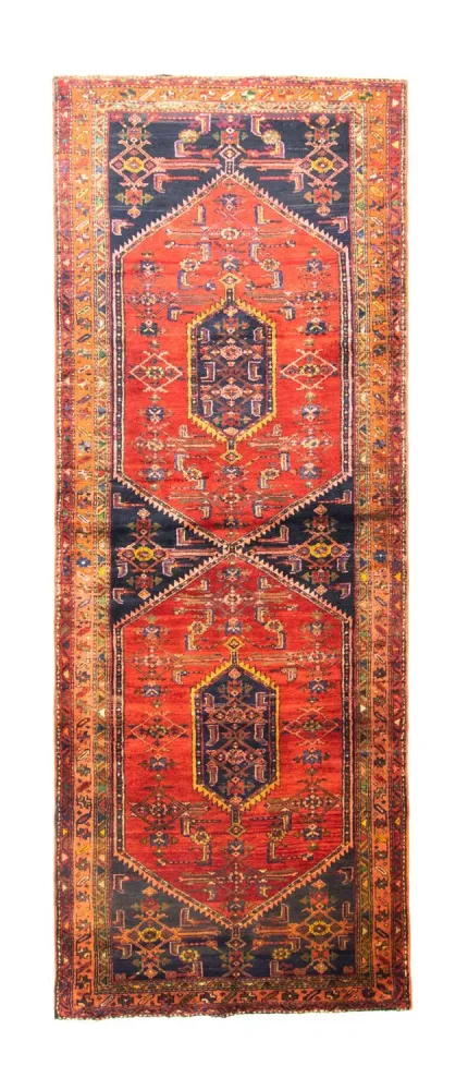 Perserteppich - Nomadic 305 x 112 cm - blau
