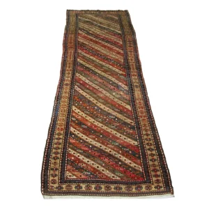 Perserteppich - Nomadic 373 x 120 cm - blau
