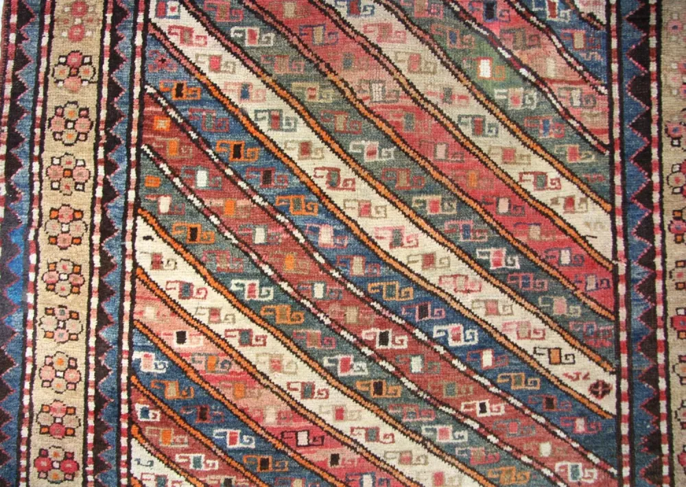 Perserteppich - Nomadic 373 x 120 cm - blau