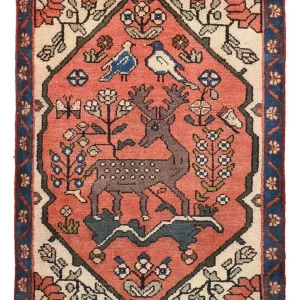 Perserteppich - Nomadic - 92 x 67 cm - hellrot